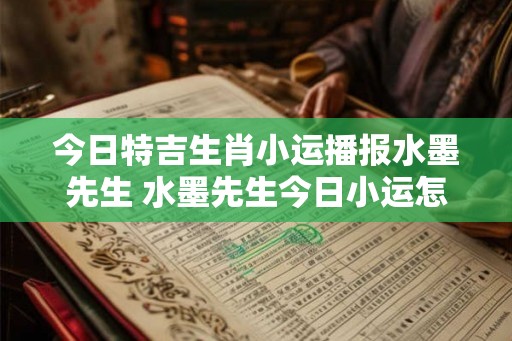 今日特吉生肖小运播报水墨先生 水墨先生今日小运怎么样
