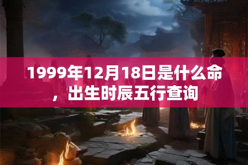1999年12月18日是什么命，出生时辰五行查询