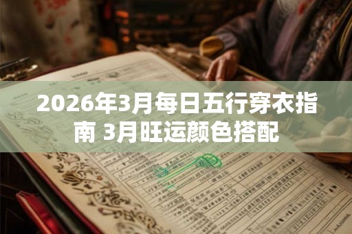 2026年3月每日五行穿衣指南 3月旺运颜色搭配
