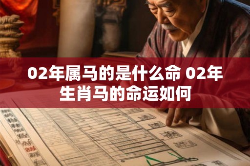 02年属马的是什么命 02年生肖马的命运如何