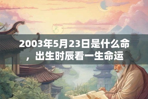 2003年5月23日是什么命，出生时辰看一生命运