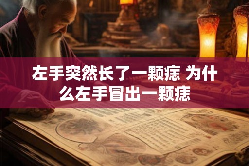 左手突然长了一颗痣 为什么左手冒出一颗痣