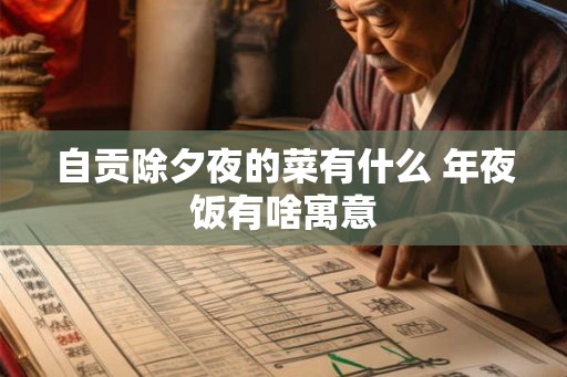 自贡除夕夜的菜有什么 年夜饭有啥寓意