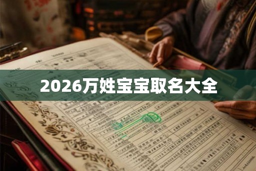 2026万姓宝宝取名大全