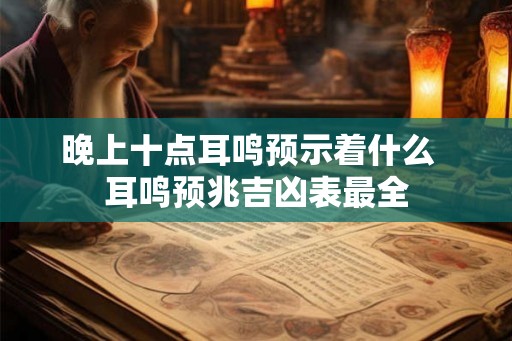 晚上十点耳鸣预示着什么  耳鸣预兆吉凶表最全