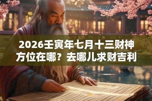2026壬寅年七月十三财神方位在哪？去哪儿求财吉利