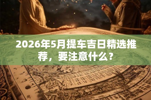2026年5月提车吉日精选推荐，要注意什么？