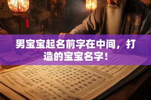 男宝宝起名前字在中间，打造的宝宝名字！