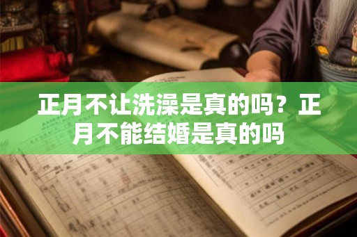 正月不让洗澡是真的吗？正月不能结婚是真的吗