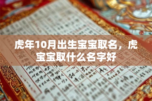 虎年10月出生宝宝取名，虎宝宝取什么名字好