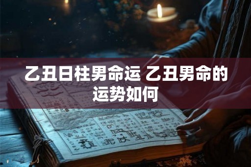乙丑日柱男命运 乙丑男命的运势如何 乙丑日柱男命运 乙丑男命的运势如何
