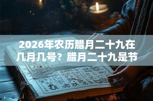 2026年农历腊月二十九在几月几号？腊月二十九是节日吗？