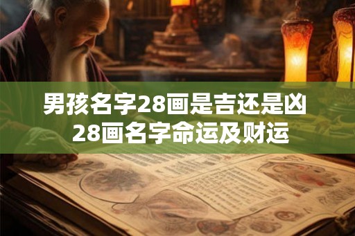 男孩名字28画是吉还是凶  28画名字命运及财运