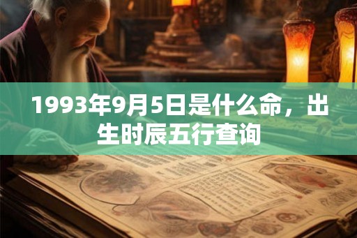 1993年9月5日是什么命，出生时辰五行查询