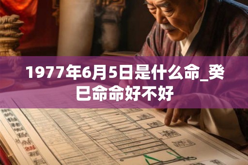 1977年6月5日是什么命_癸巳命命好不好