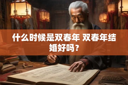 什么时候是双春年 双春年结婚好吗? 什么时候是双春年 双春年结婚好吗?