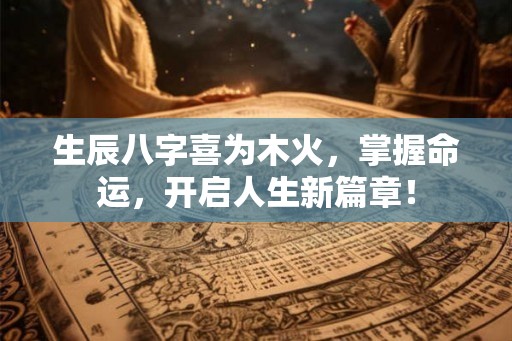 生辰八字喜为木火,掌握命运,开启人生新篇章! 生辰八字喜为木火,掌握命运,开启人生新篇章!