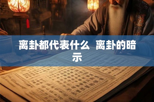 离卦都代表什么  离卦的暗示