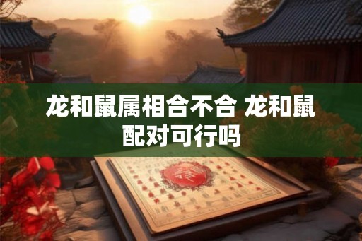 龙和鼠属相合不合 龙和鼠配对可行吗