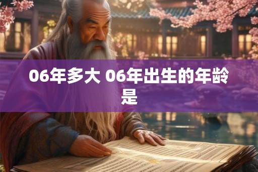 06年多大 06年出生的年龄是
