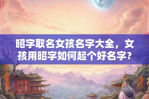 昭字取名女孩名字大全，女孩用昭字如何起个好名字？