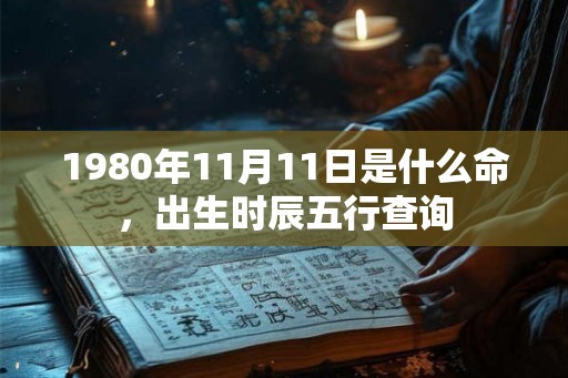 1980年11月11日是什么命,出生时辰五行查询 1980年11月11日是什么命,出生时辰五行查询