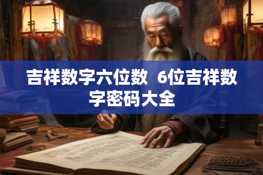 吉祥数字六位数  6位吉祥数字密码大全