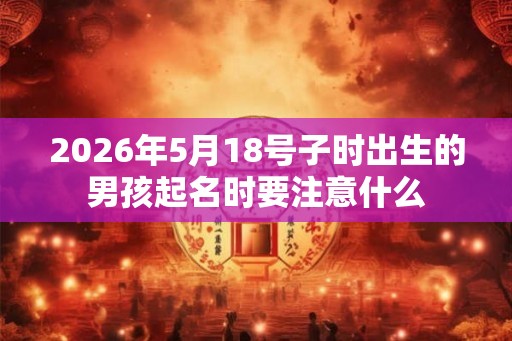 2026年5月18号子时出生的男孩起名时要注意什么 2026年5月18号子时出生的男孩起名时要注意什么
