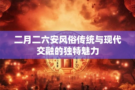 二月二六安风俗传统与现代交融的独特魅力