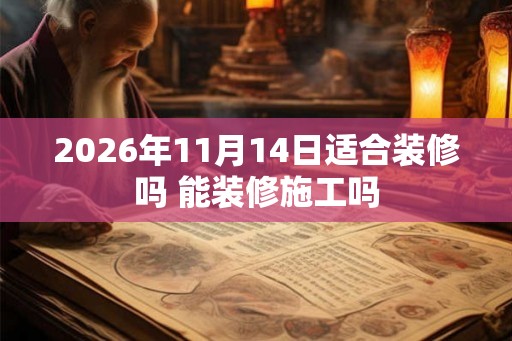 2026年11月14日适合装修吗 能装修施工吗