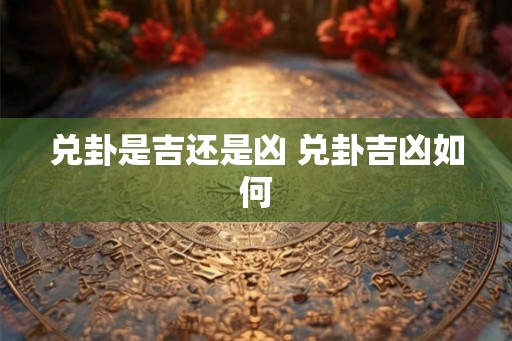 兑卦是吉还是凶 兑卦吉凶如何