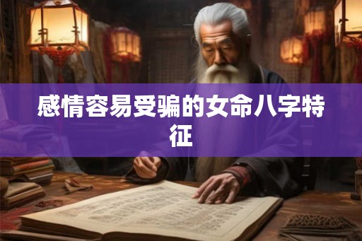 感情容易受骗的女命八字特征