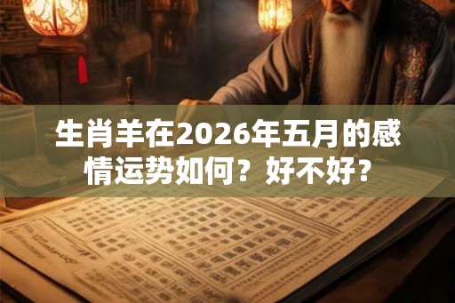 生肖羊在2026年五月的感情运势如何？好不好？