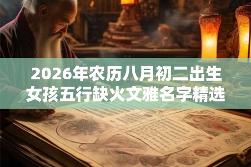 2026年农历八月初二出生女孩五行缺火文雅名字精选