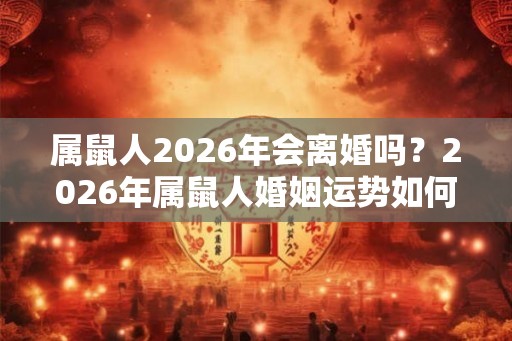 属鼠人2026年会离婚吗？2026年属鼠人婚姻运势如何？