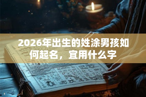 2026年出生的姓涂男孩如何起名，宜用什么字