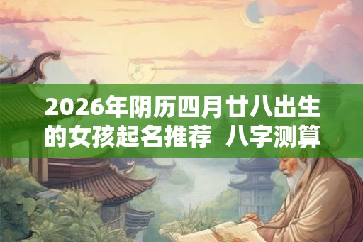 2026年阴历四月廿八出生的女孩起名推荐  八字测算