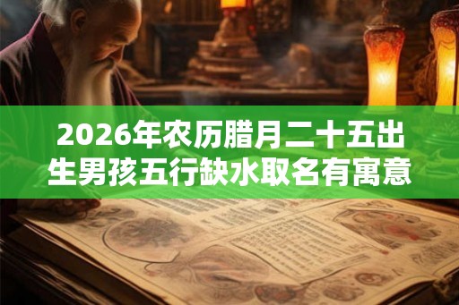 2026年农历腊月二十五出生男孩五行缺水取名有寓意的名字
