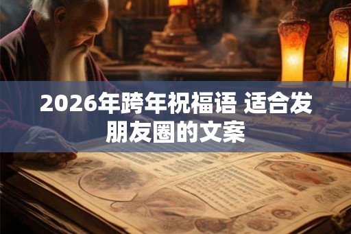 2026年跨年祝福语 适合发朋友圈的文案