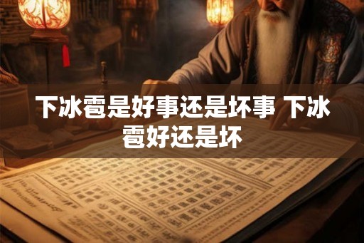 下冰雹是好事还是坏事 下冰雹好还是坏