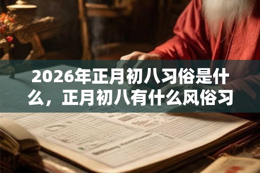 2026年正月初八习俗是什么，正月初八有什么风俗习惯？