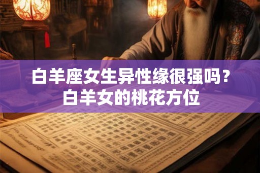 白羊座女生异性缘很强吗？白羊女的桃花方位