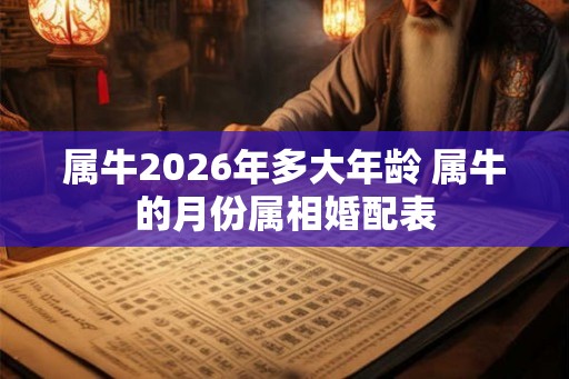 属牛2026年多大年龄 属牛的月份属相婚配表