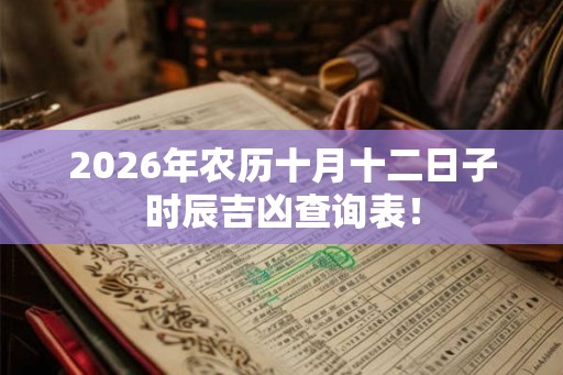 2026年农历十月十二日子时辰吉凶查询表！