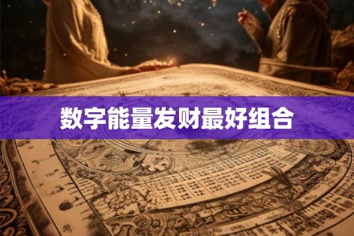数字能量发财最好组合
