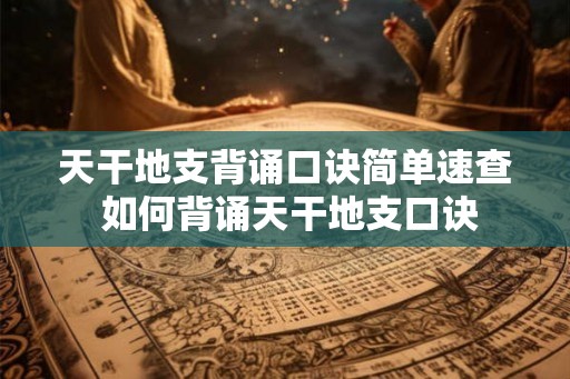 天干地支背诵口诀简单速查 如何背诵天干地支口诀 天干地支背诵口诀简单速查 如何背诵天干地支口诀