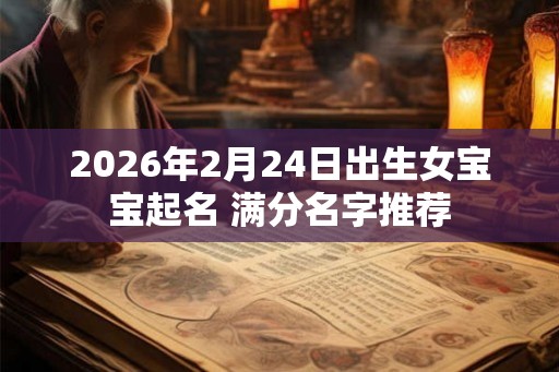 2026年2月24日出生女宝宝起名 满分名字推荐