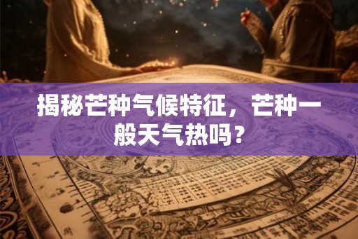 揭秘芒种气候特征，芒种一般天气热吗？