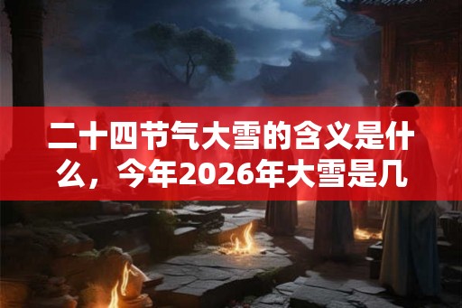 二十四节气大雪的含义是什么，今年2026年大雪是几月几日？
