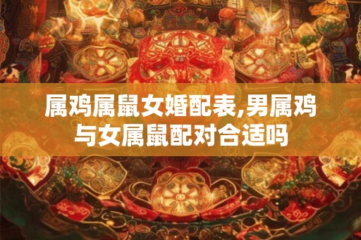 属鸡属鼠女婚配表,男属鸡与女属鼠配对合适吗
